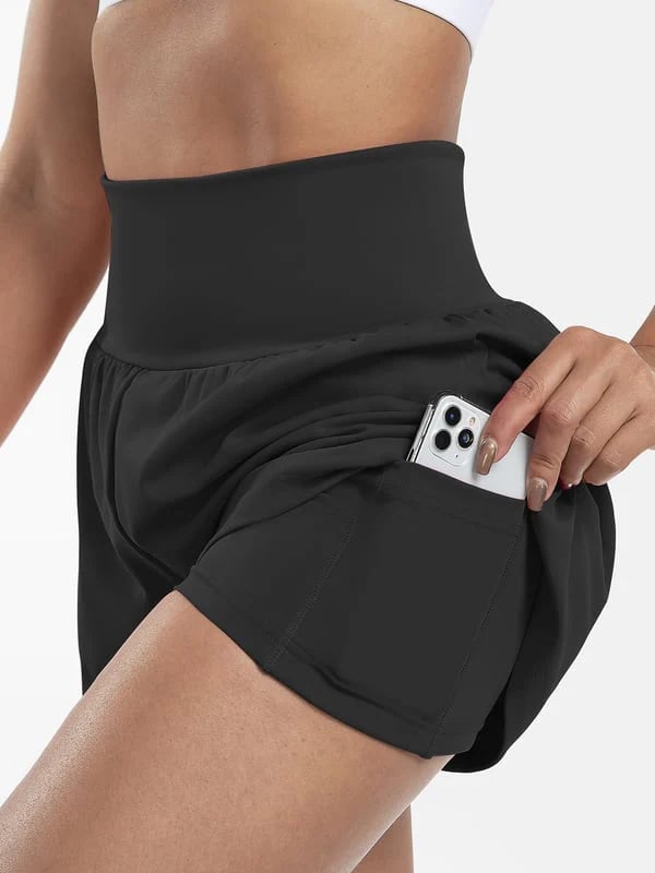 ✨️2025 New Hot Sales🥰High Waisted 2-in-1 Yoga Shorts & Side Pockets