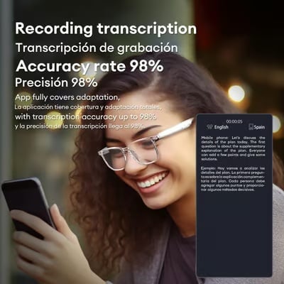 Last Day Promotion 49% OFF🔥- HY-C8 AI Wireless Bluetooth Translation Glasses