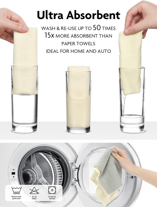 ♻️Reusable Microfiber Paper Towels Roll🧻 |