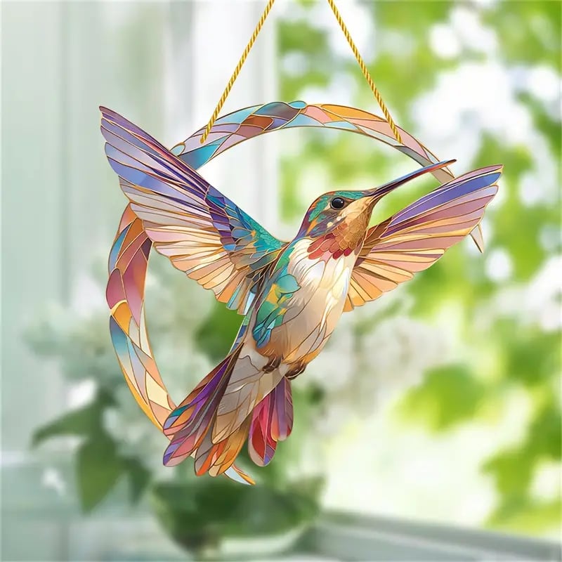 hambortâ„¢- Hummingbird Suncatcher Colorful Window Hanging