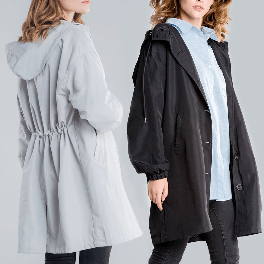 🔥Hot SALE 49%OFF🔥Water Resistant Oversized Hooded Windbreaker Rain Jacket