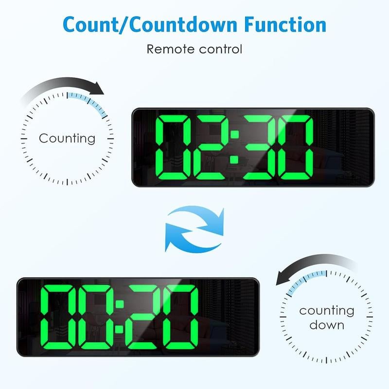 🔥 Upgraded Digital Wall Clock Large Display