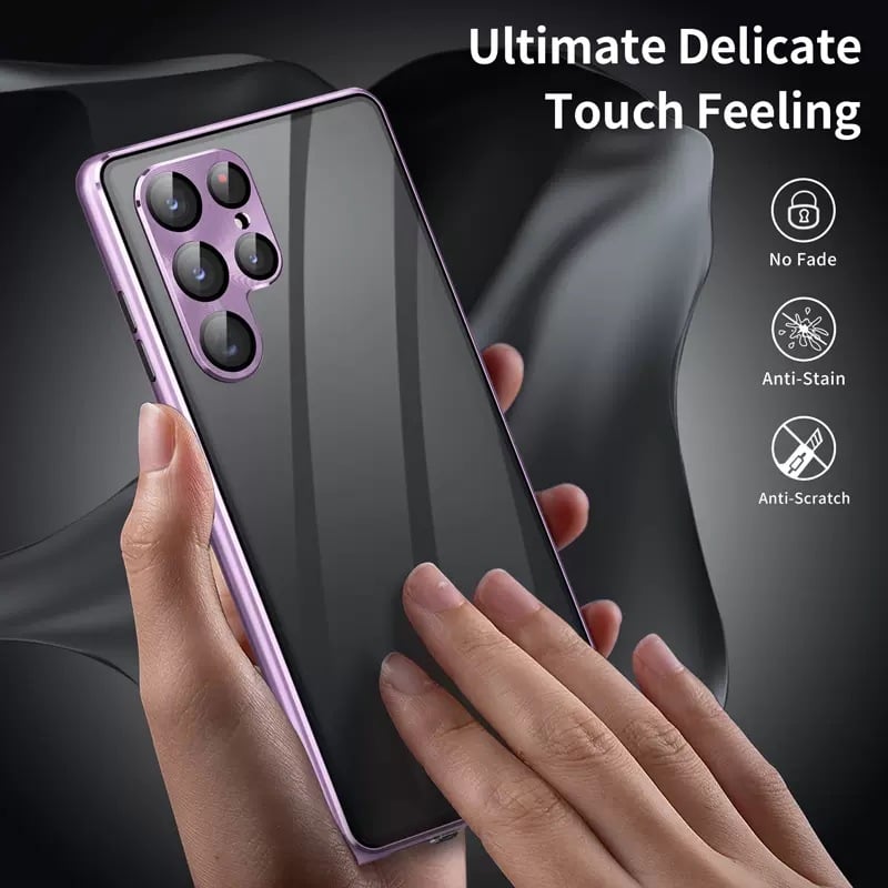 Magnetic Double-sided Tempered Glass Case