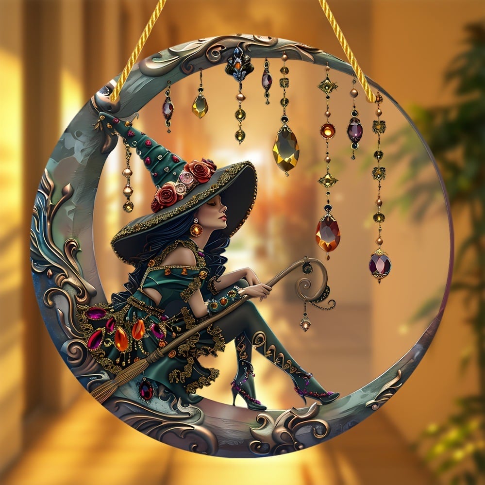 🧙♀️Beautiful Witch - Personalized Witch Window Hanging Suncatcher Ornament