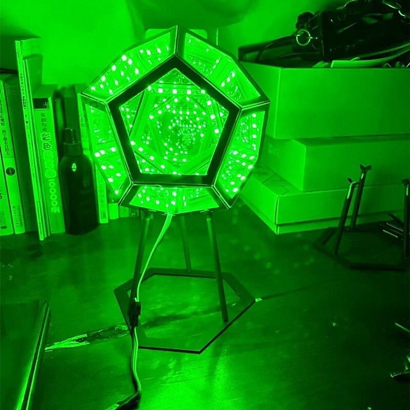 Infinite Dodecahedron Color Art Light