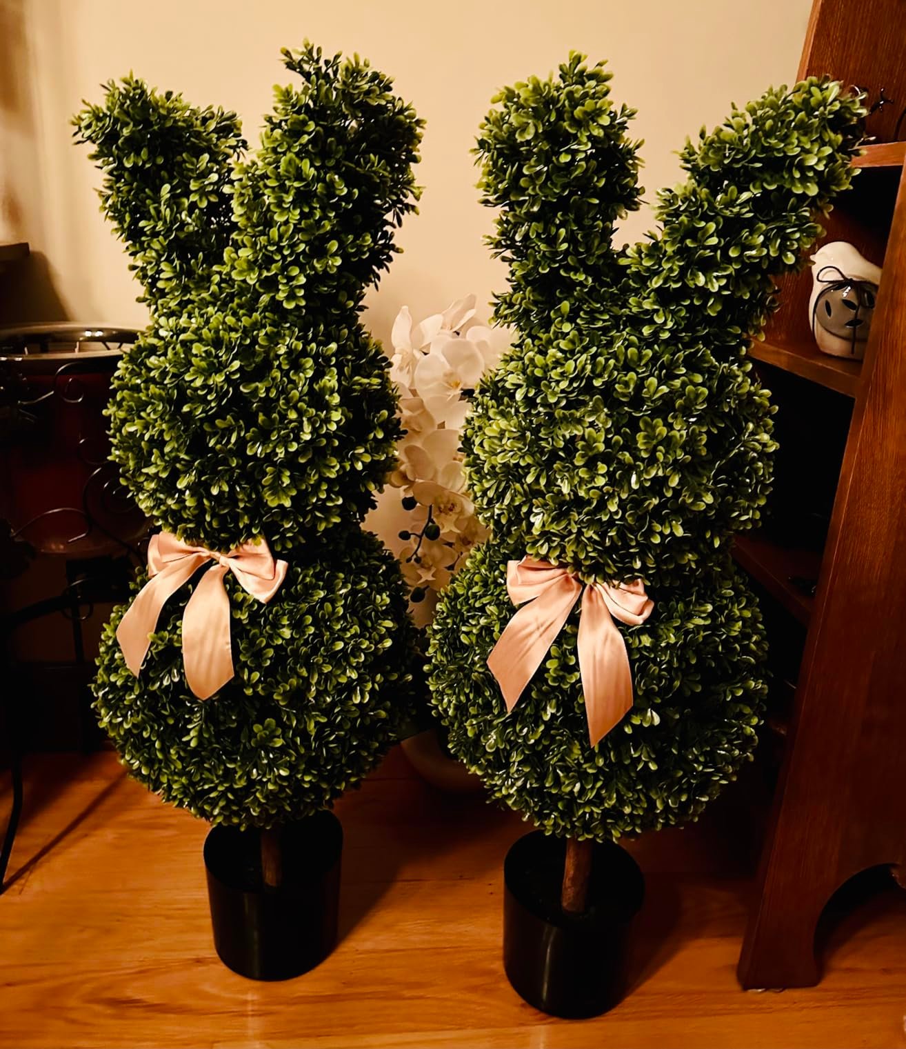 Outdoor Artificial Turf Bunny-Shaped Topiary Tree