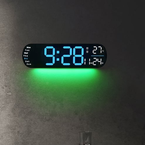 🔥 Upgraded Digital Wall Clock Large Display