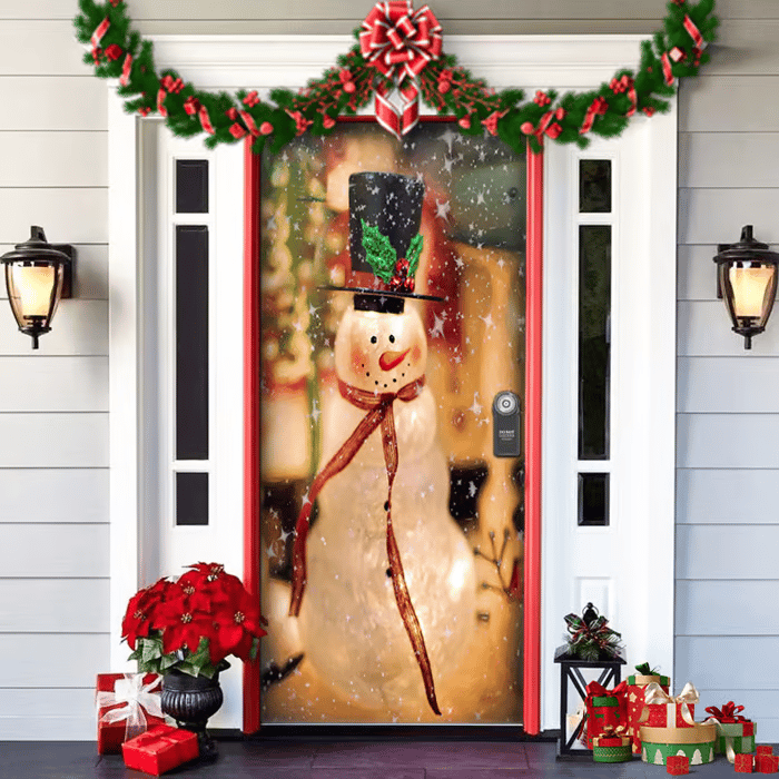 ππ2025 Christmas and Halloween front door decoration