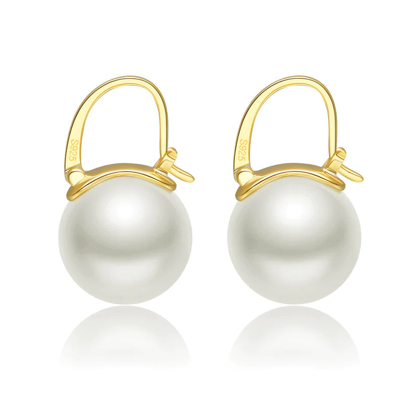 Black Pearl Earrings Available in White Champagne Grey Gold and Black Pearl Dangle Earrings