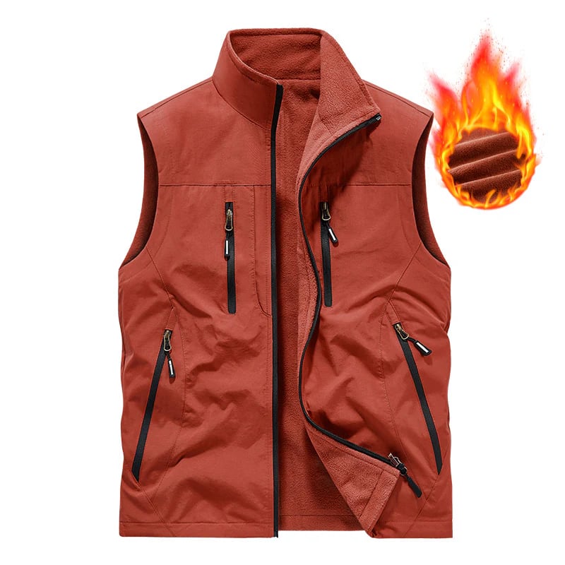 🔥Men's Oversized Sleeveless Vest Jacket With Pockets🧥