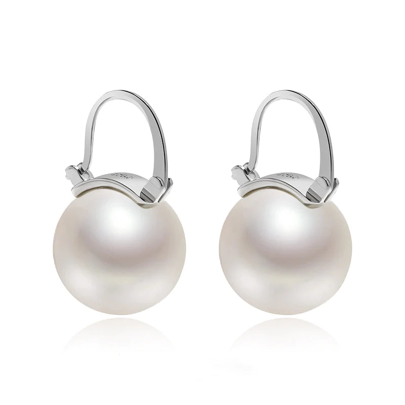 Black Pearl Earrings Available in White Champagne Grey Gold and Black Pearl Dangle Earrings