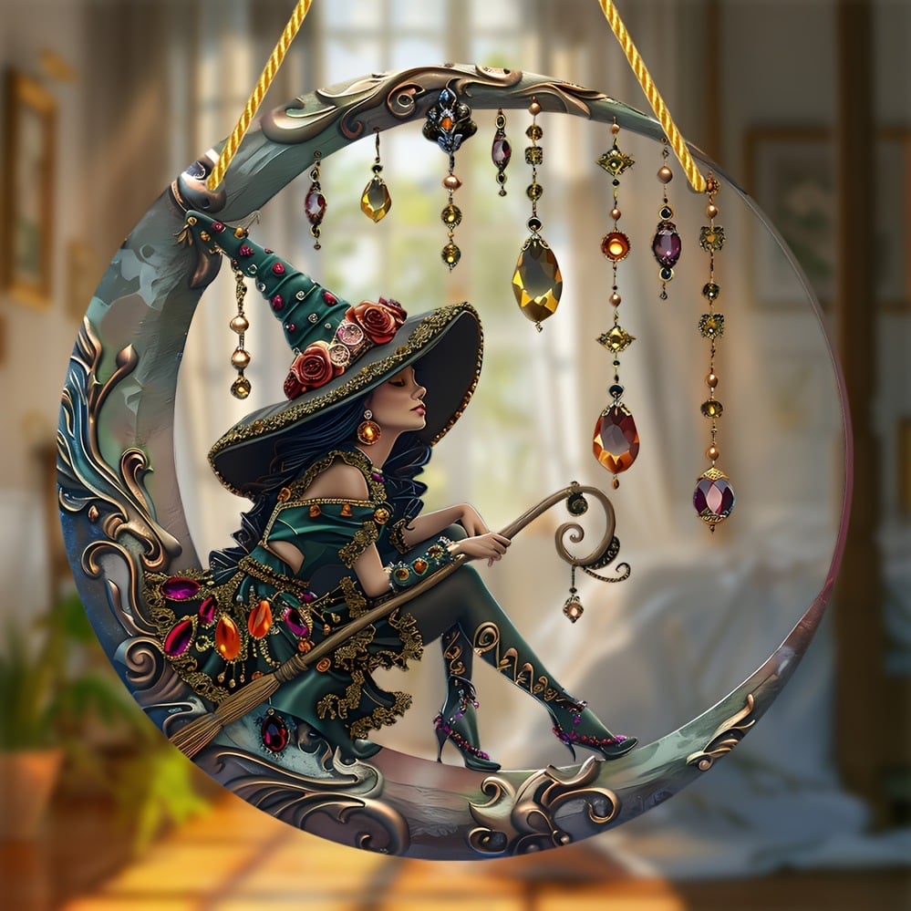 🧙♀️Beautiful Witch - Personalized Witch Window Hanging Suncatcher Ornament