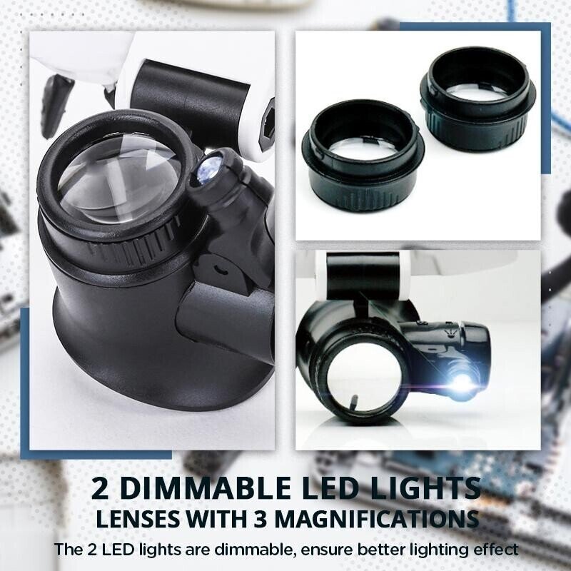 LED Glasses Magnifier 8x 15x 23x(BUY 3 FREE SHIPPING)