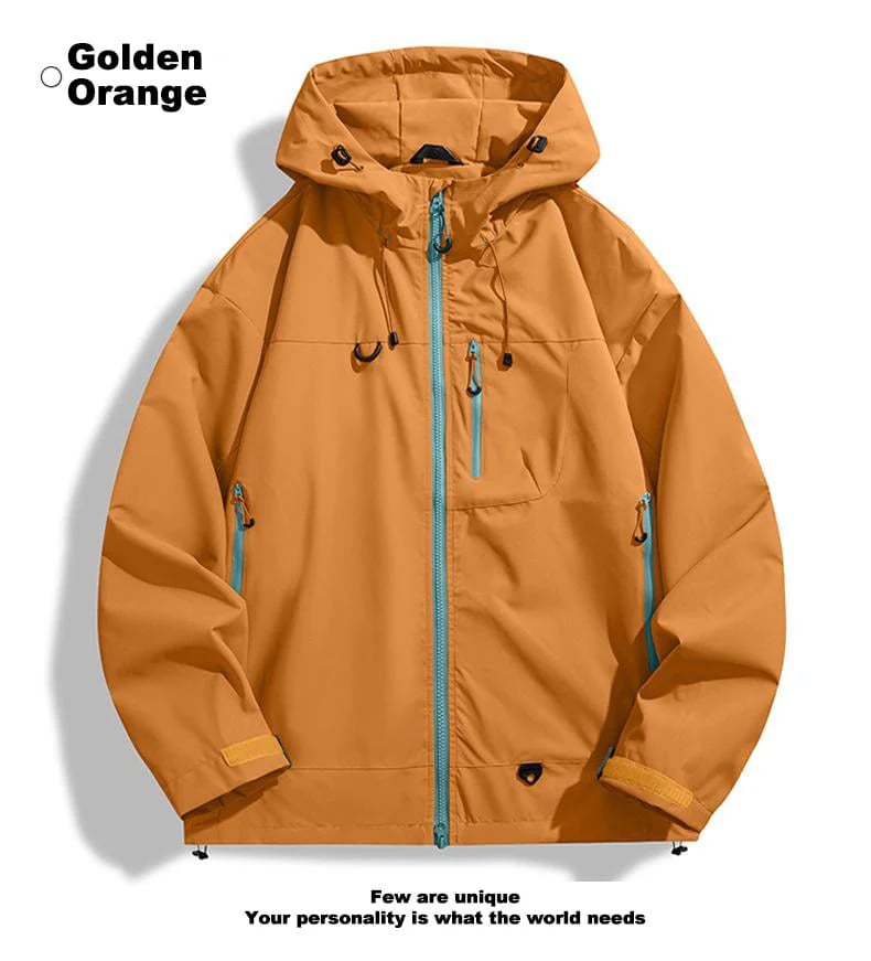 🍁🧥New Outdoor Hooded Couples' Mountain Climbing Jacket🍂Spring & Autumn Windproof Waterproof Breathable Stylish Plain Jacket