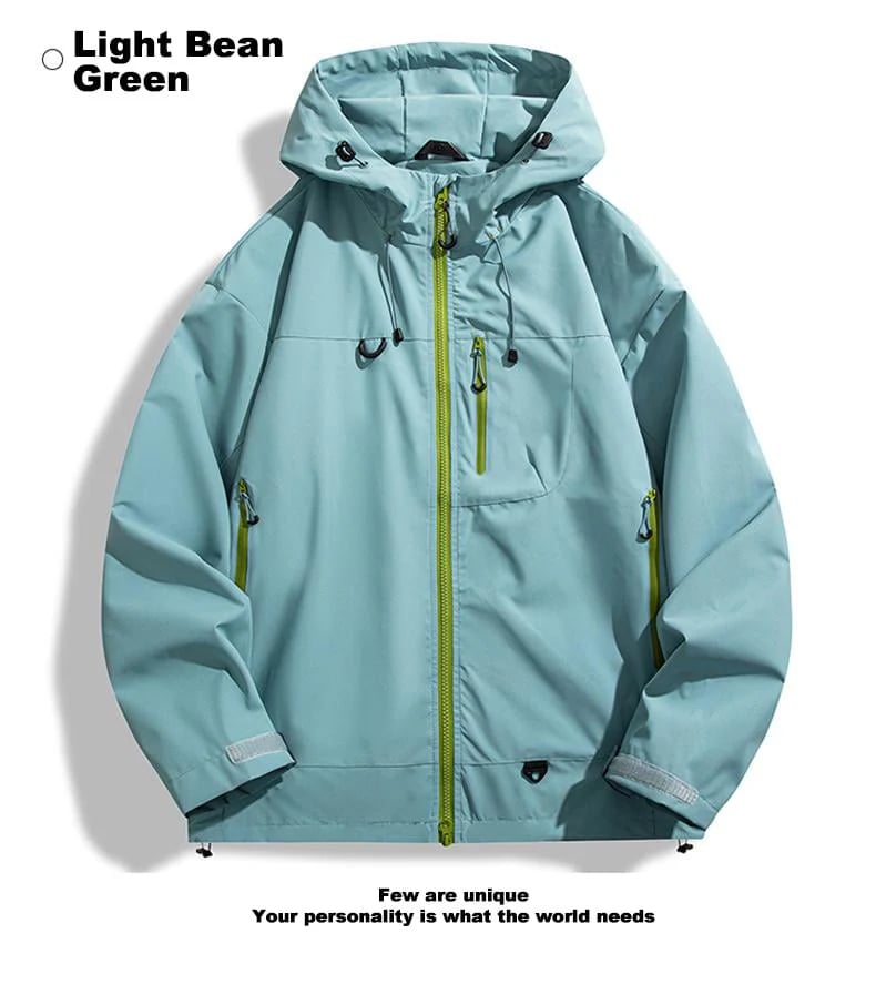 🍁🧥New Outdoor Hooded Couples' Mountain Climbing Jacket🍂Spring & Autumn Windproof Waterproof Breathable Stylish Plain Jacket