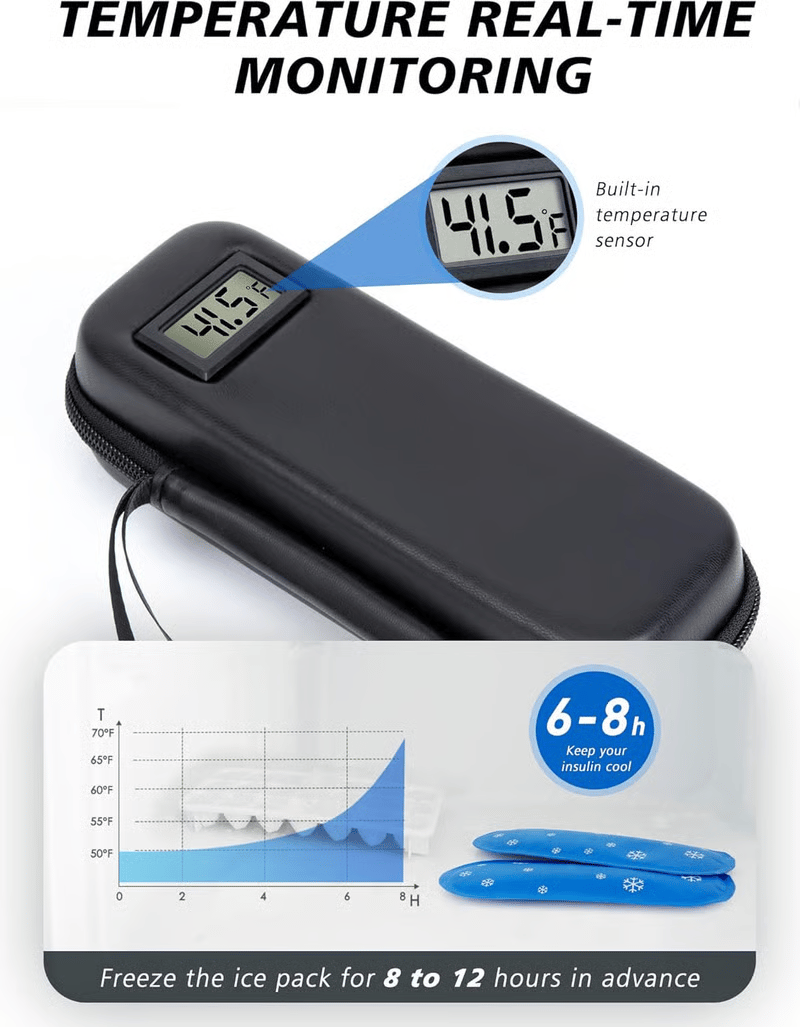 💉 Travel Worry-Free - ✨ Insulin Cooler Travel Case - For Safe, Cool Storage Anywhere!