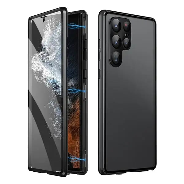 Magnetic Double-sided Tempered Glass Case