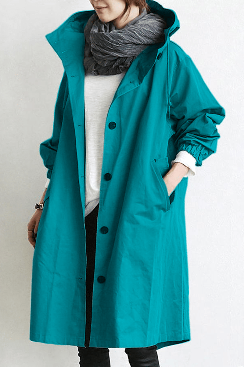 🔥Hot SALE 49%OFF🔥Water Resistant Oversized Hooded Windbreaker Rain Jacket
