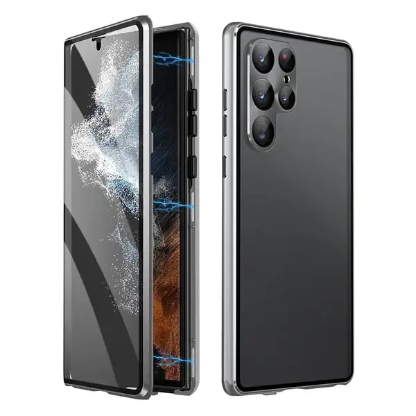 Magnetic Double-sided Tempered Glass Case