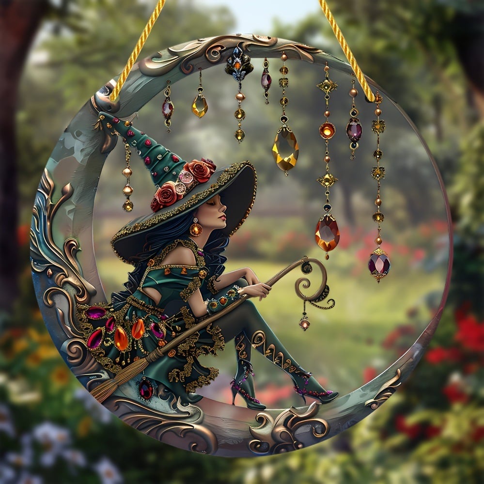 🧙♀️Beautiful Witch - Personalized Witch Window Hanging Suncatcher Ornament