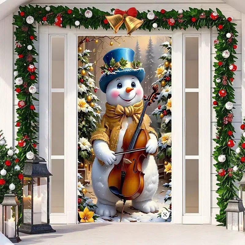 ππ2025 Christmas and Halloween front door decoration
