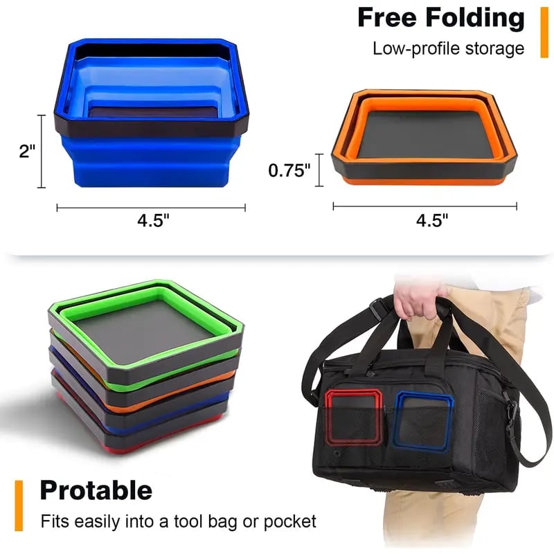 ๐ ๏ธ Upgrade Collapsible Magnetic Parts Tray โ Organize Small Tools & Parts!
