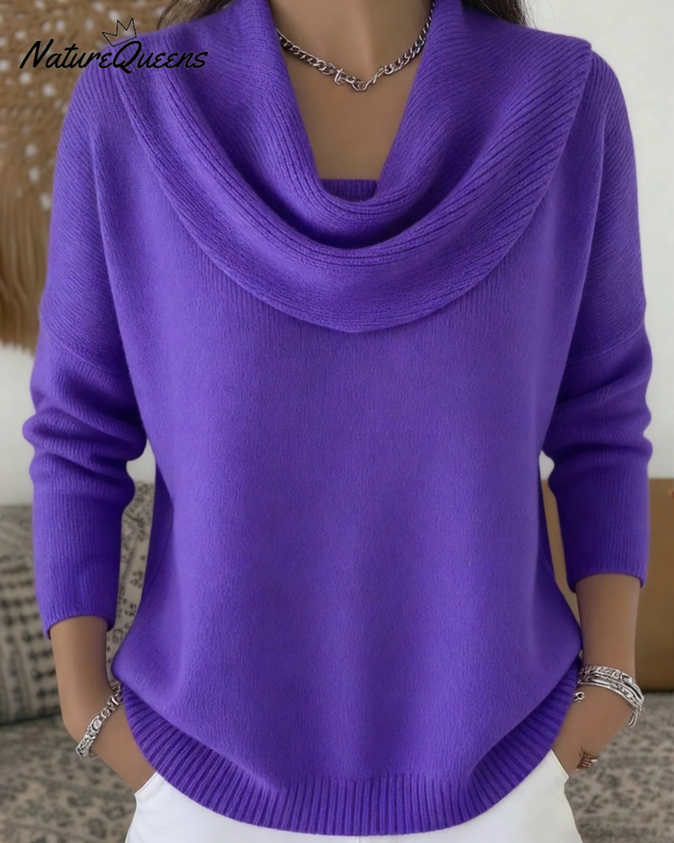 Cozy Ruffled-neck Sweater