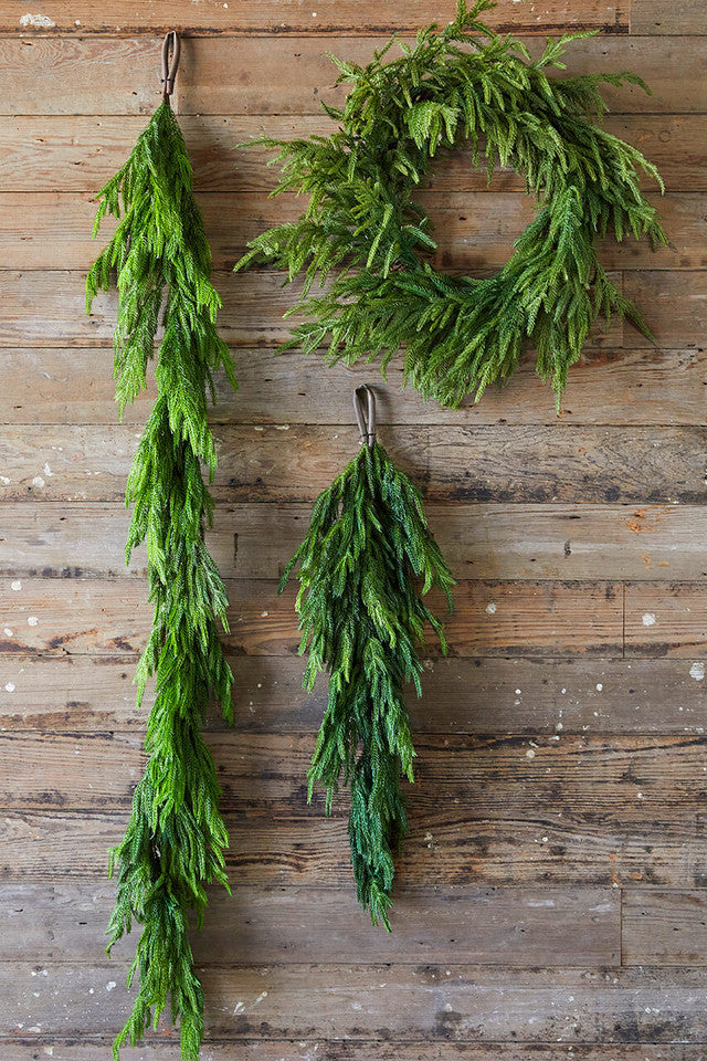 hambort™-✨Natural Christmas Greenery - Real Touch Norfolk Pine Garland