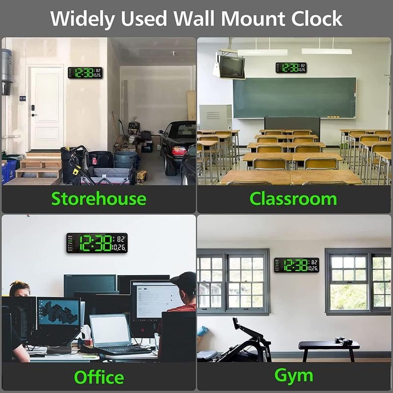 🔥 Upgraded Digital Wall Clock Large Display