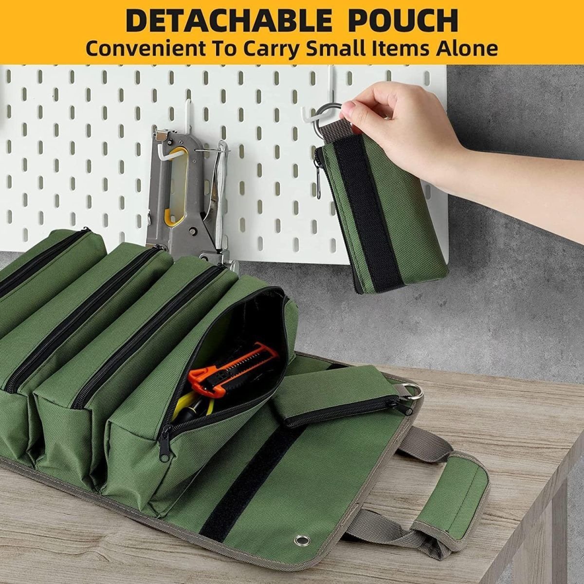 🔥Portable Foldable Tool Storage Bag, Roll Up Tool Bag