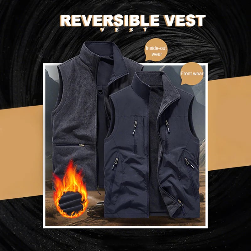 🔥Men's Oversized Sleeveless Vest Jacket With Pockets🧥