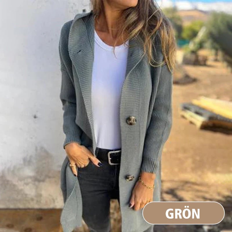 💓Button-down cardigan with hood for women