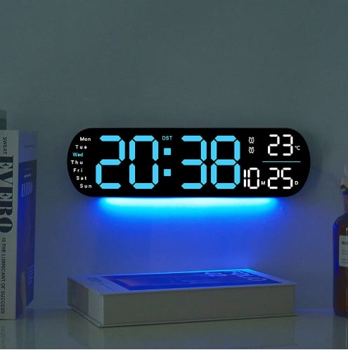 🔥 Upgraded Digital Wall Clock Large Display
