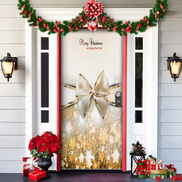 ππ2025 Christmas and Halloween front door decoration