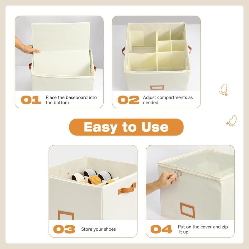 š„Fabric Shoe Organizer Storage Box