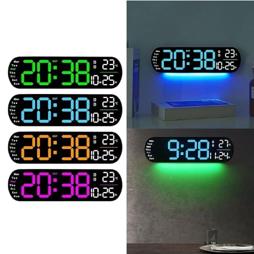 🔥 Upgraded Digital Wall Clock Large Display