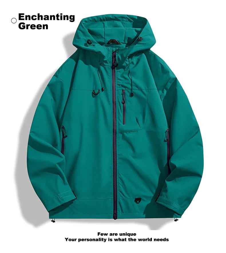 🍁🧥New Outdoor Hooded Couples' Mountain Climbing Jacket🍂Spring & Autumn Windproof Waterproof Breathable Stylish Plain Jacket