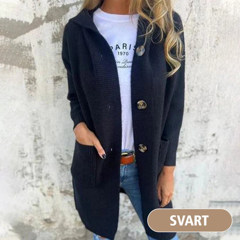 💓Button-down cardigan with hood for women