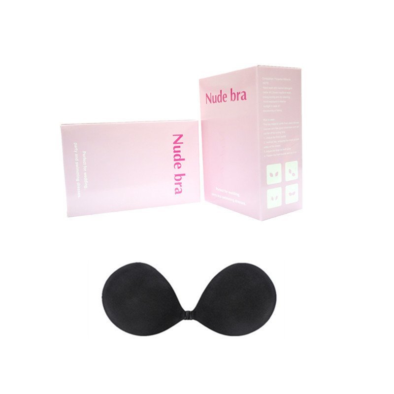 Self-adhesive invisible gathering of bras