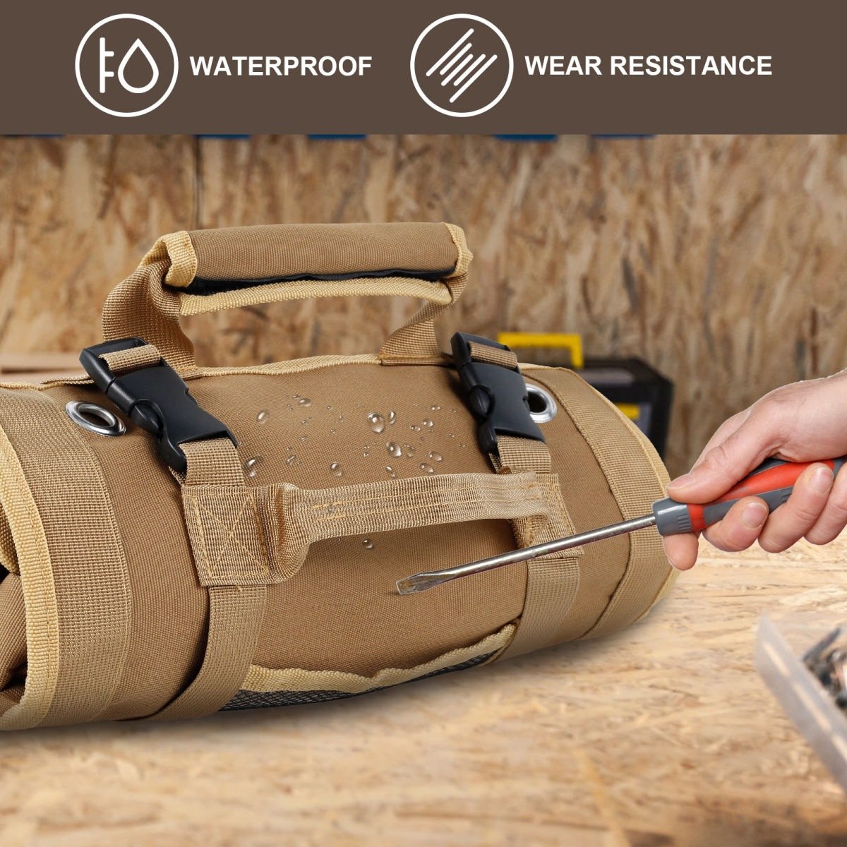 🔥Portable Foldable Tool Storage Bag, Roll Up Tool Bag