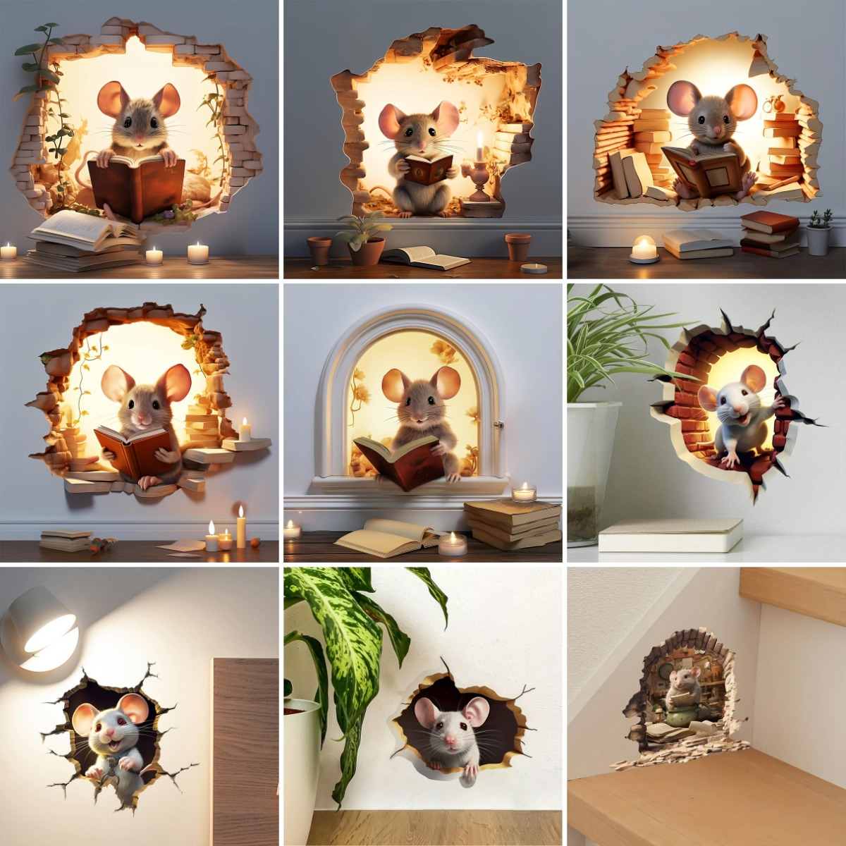 hambort™-ON SALE🔥3D Creative Cartoon Wall Sticker - Removable Waterproof Sticker For Bedroom Living Room Decor, Home Decor, Room Decor