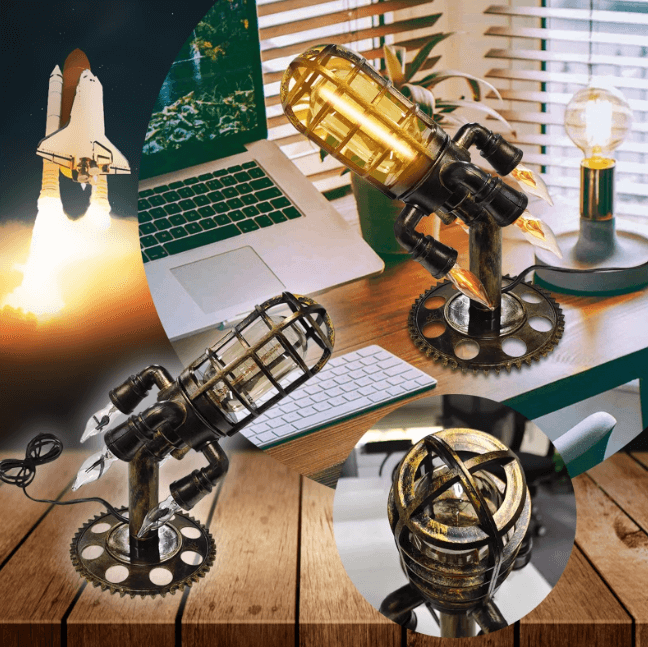 VINTAGE STEAMPUNK ROCKLAMP