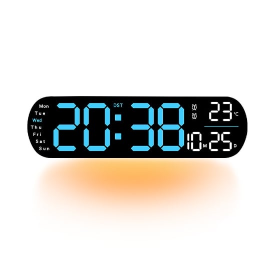 🔥 Upgraded Digital Wall Clock Large Display