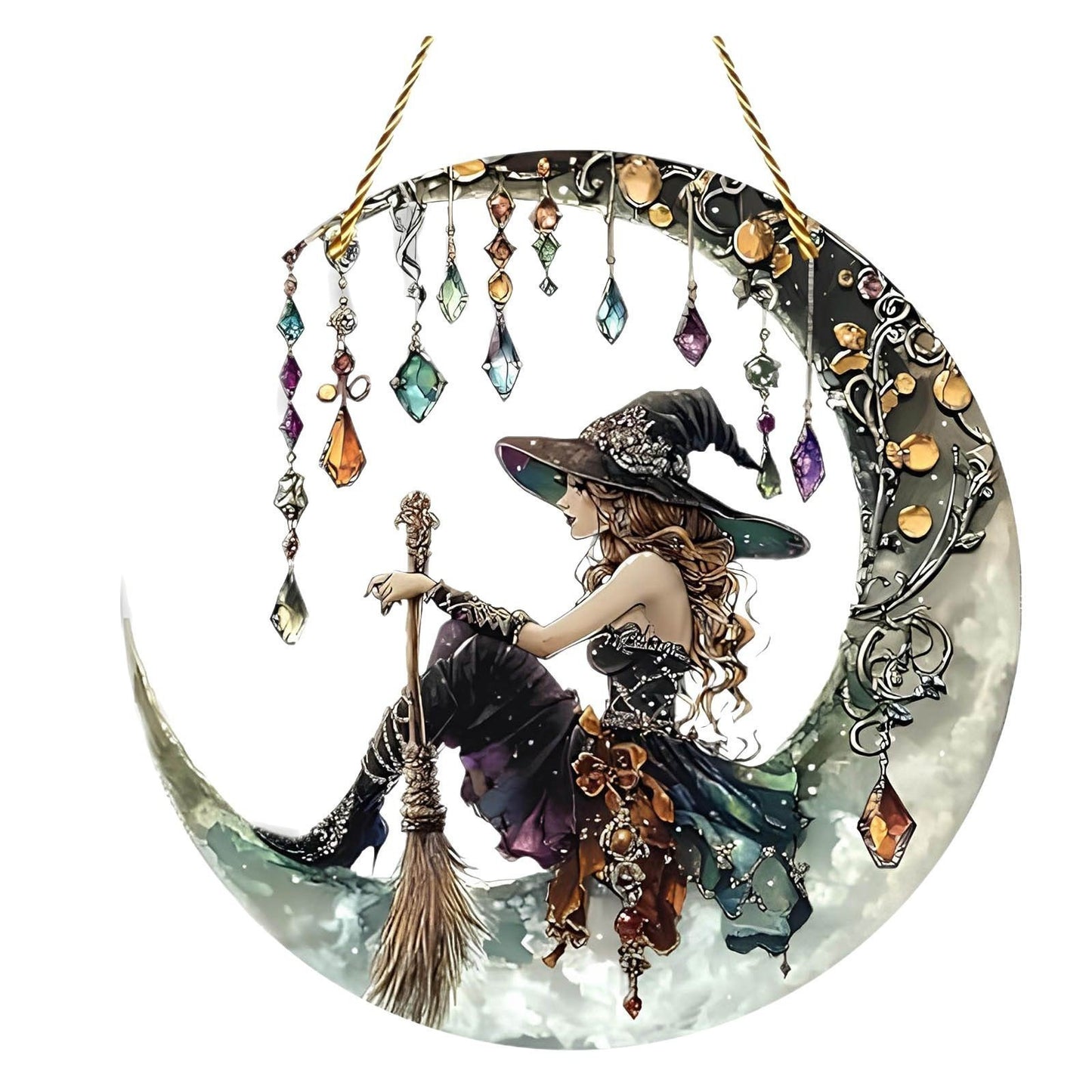🧙♀️Beautiful Witch - Personalized Witch Window Hanging Suncatcher Ornament