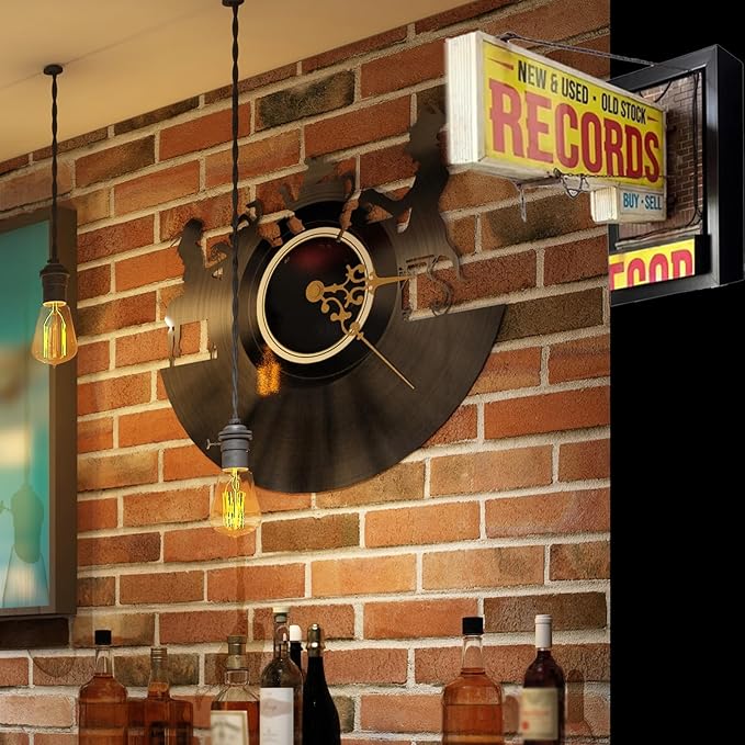 Record Store Retro Wall Light - Record Collector Gift