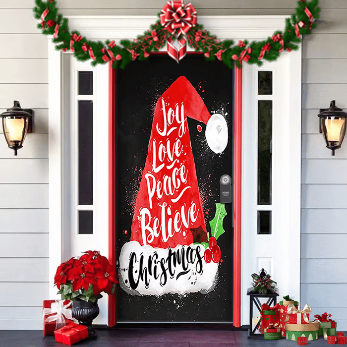 ππ2025 Christmas and Halloween front door decoration