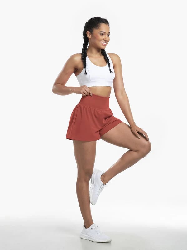 ✨️2025 New Hot Sales🥰High Waisted 2-in-1 Yoga Shorts & Side Pockets