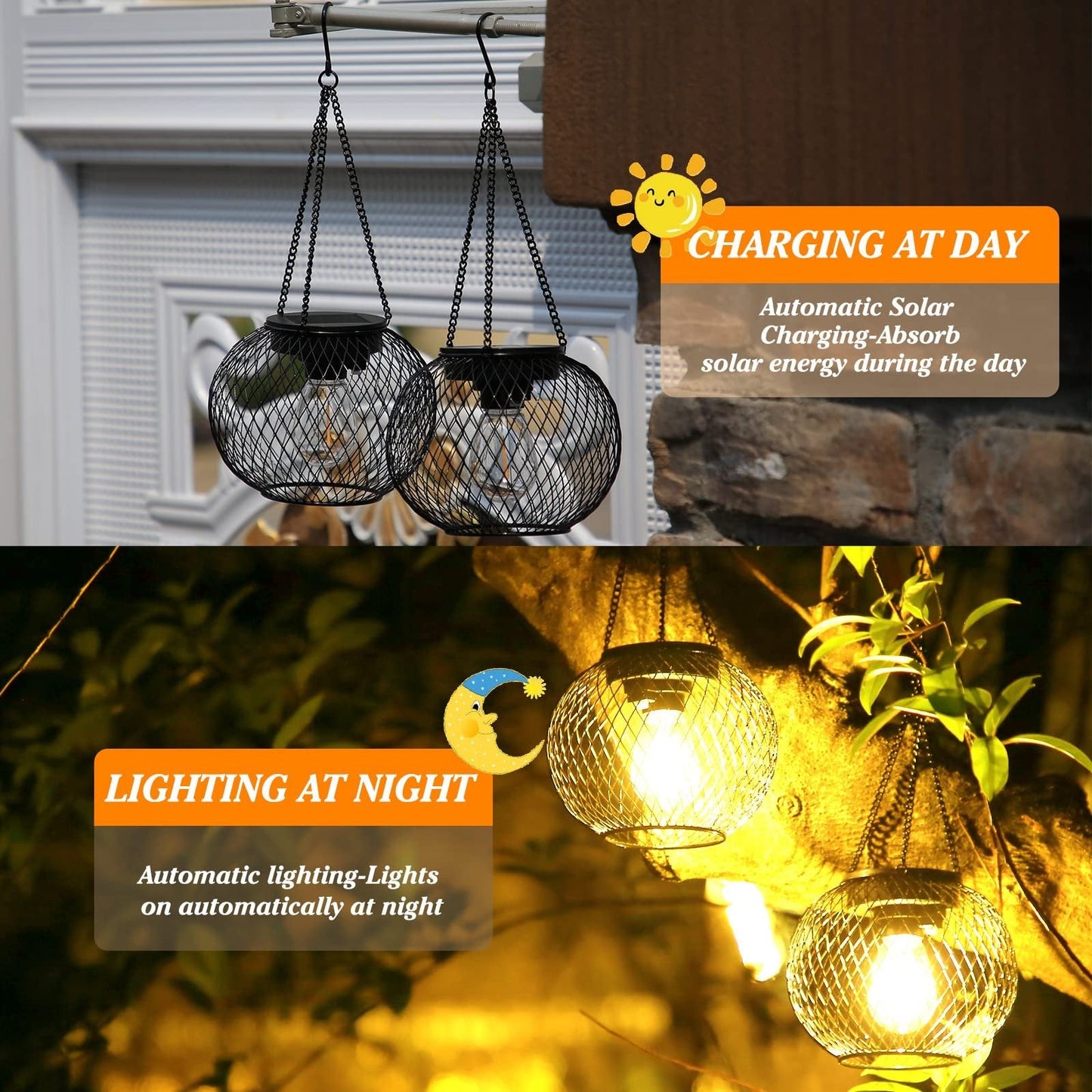 hambort™-Solar Outdoor Lights Upgraded Hanging Lantern