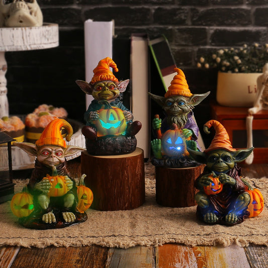 hambort™-Ghoulie Halloween Resin Statue with Pumpkin Lamp - BUY 1 GET 1 FREE