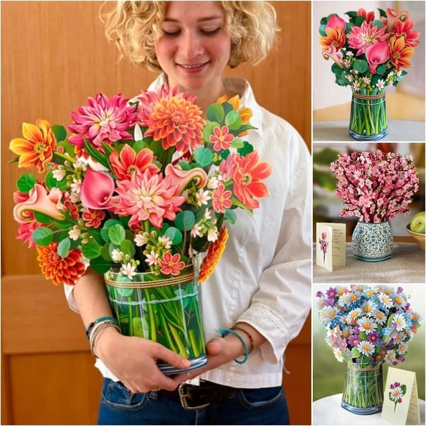 🔥 SAVE 49% OFF🔥Pop Up Flower Bouquet Greeting Card